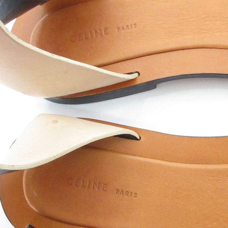 Good Item Celine Phoebe Period Ankle Strap Flat Sandals 37 23.5cm (9.25in)