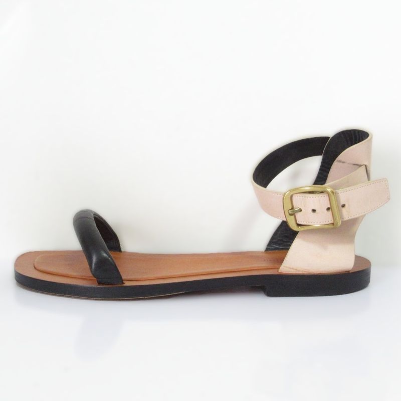 Good Item Celine Phoebe Period Ankle Strap Flat Sandals 37 23.5cm (9.25in)
