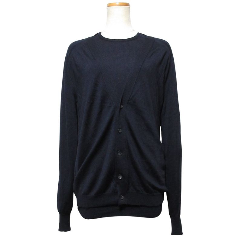 Good Item Balenciaga Wool Silk Cashmere V-neck Cardigan Pullover Ensemble Knit