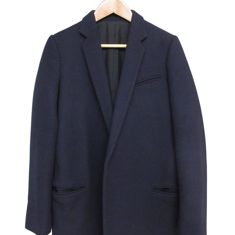 Good Item Celine Phoebe Period Long Chester Coat Crombie Coat 2 8H28 7165 Size