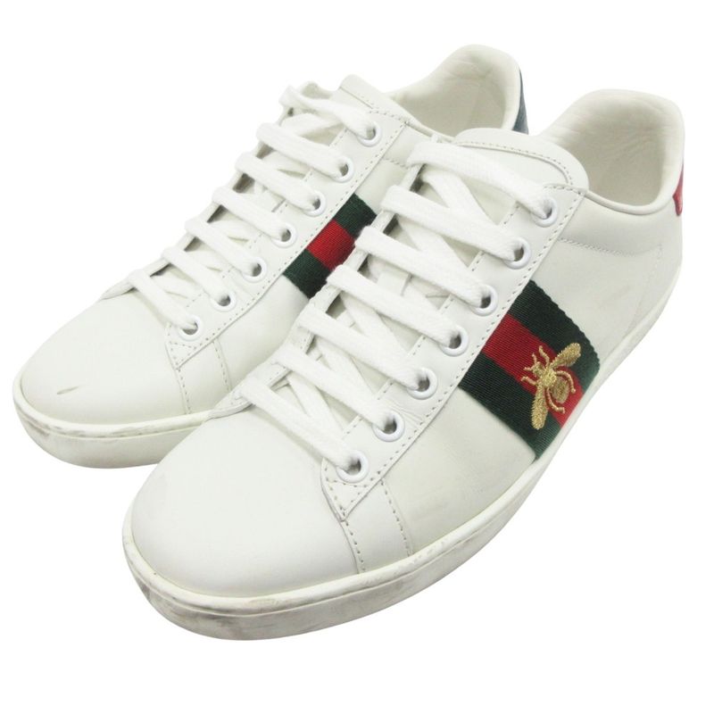 Good Quality Gucci Ace Embroidered Sneakers Shoes Low Cut 431942 Size 35.5