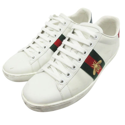 Good Quality Gucci Ace Embroidered Sneakers Shoes Low Cut 431942 Size 35.5