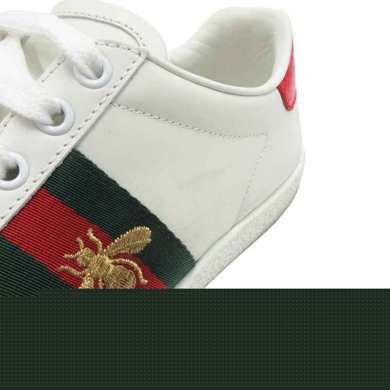 Good Quality Gucci Ace Embroidered Sneakers Shoes Low Cut 431942 Size 35.5