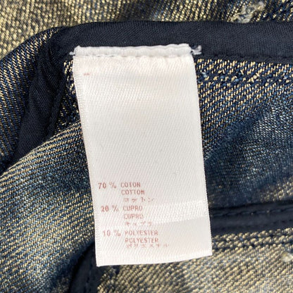 Good Louis Vuitton USED Processing Denim Tight Skirt Size 36 Indigo Ladies Used