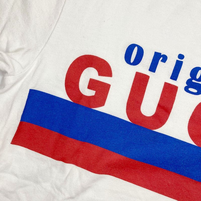 Good Quality Gucci Logo Print Crew Neck Short Sleeve T-shirt Cut And Sew Kids