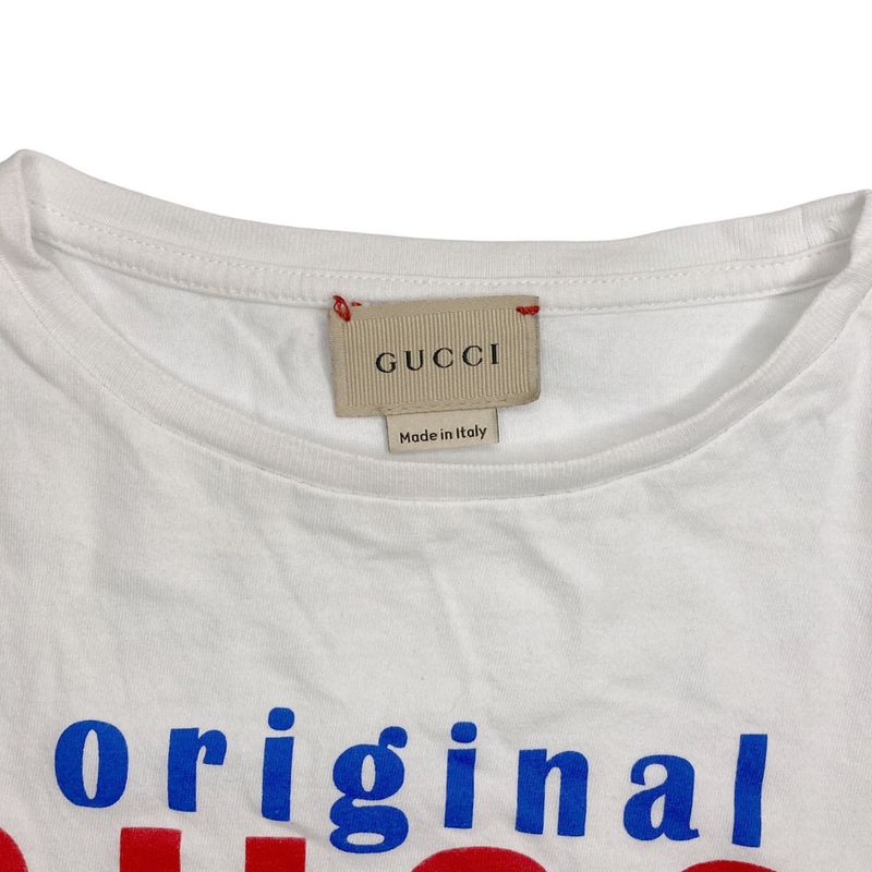 Good Quality Gucci Logo Print Crew Neck Short Sleeve T-shirt Cut And Sew Kids