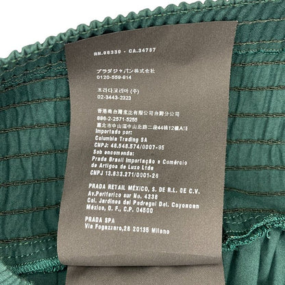 Good Prada Knee Length Easy Gathered Skirt Size 40S Green Ladies Used