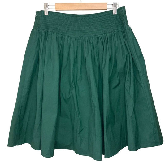 Good Prada Knee Length Easy Gathered Skirt Size 40S Green Ladies Used