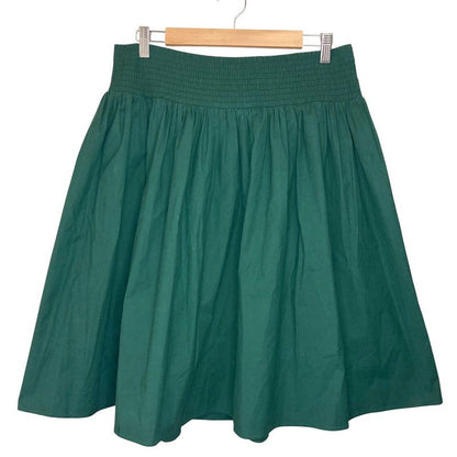 Good Prada Knee Length Easy Gathered Skirt Size 40S Green Ladies Used