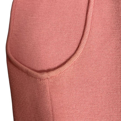 Chanel 100% Cashmere Sleeveless Knit Sweater Vest Size 38 Pink 02P
