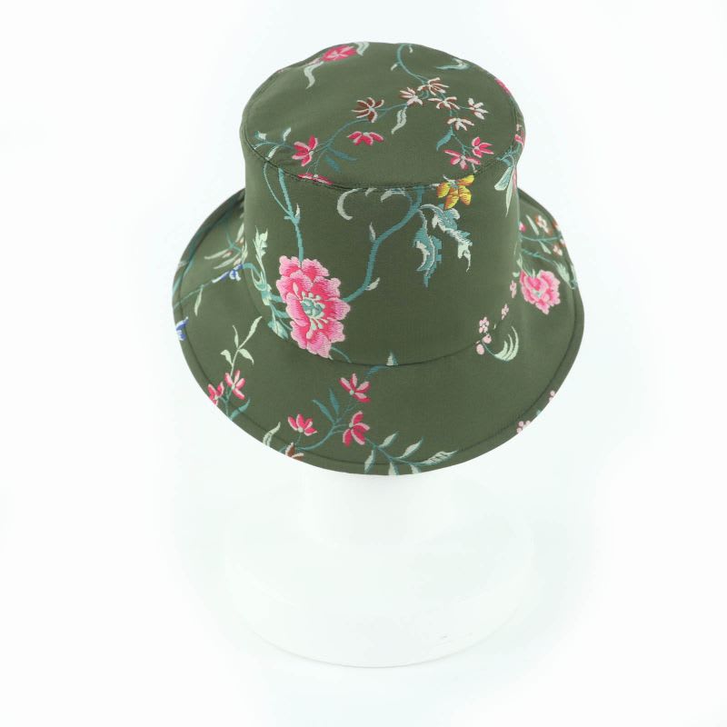 Christian Dior 32 Pfl923 I153 Teddy-d Oblique Reversible Bucket Hat Khaki 56 With