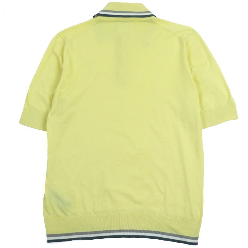 Hermes 21 SS 100% Cotton Light Hand Short Sleeve Knit Polo Shirt Cut And Sewn