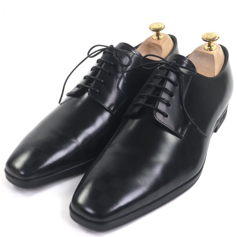 Louis Vuitton 2024 Mini Star Derby Damier Gradient Leather Shoes Black 9