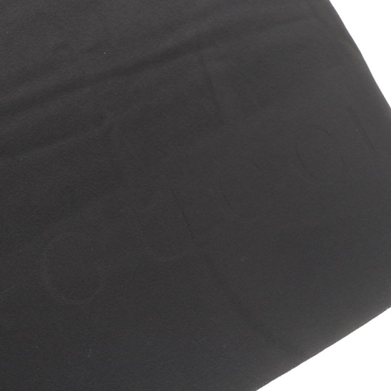 Gucci 100% Wool Logo Fringe Large Muffler Shawl Black 70 220 cm Scarf