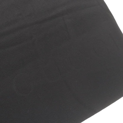 Gucci 100% Wool Logo Fringe Large Muffler Shawl Black 70 220 cm Scarf