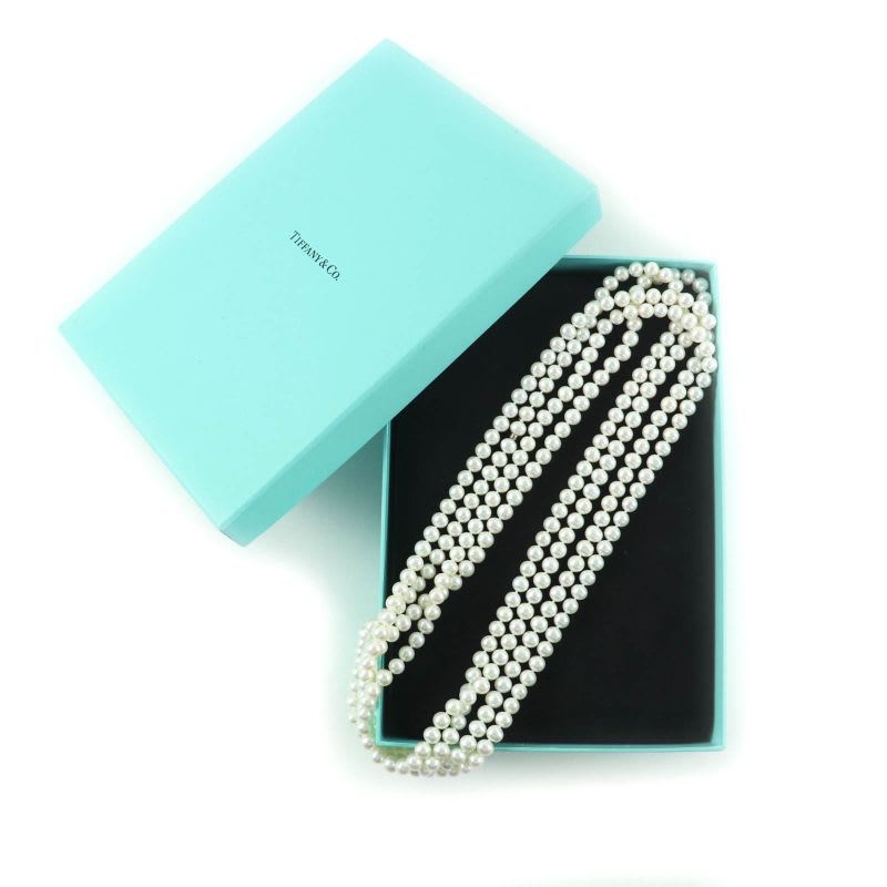 Tiffany & Co Ziegfeld Collection Pearl Wrap Necklace Fresh Water