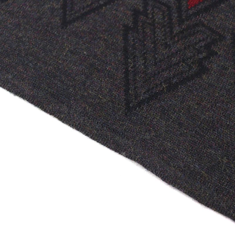 Louis Vuitton 2015 100% Wool Echarpe Triple V Muffler Dark Scarf