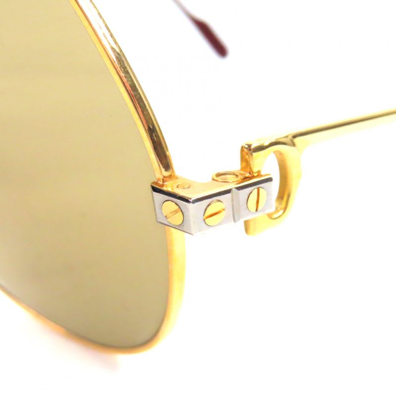 Cartier Vintage Santos De Two Bridge Teardrop Sunglasses