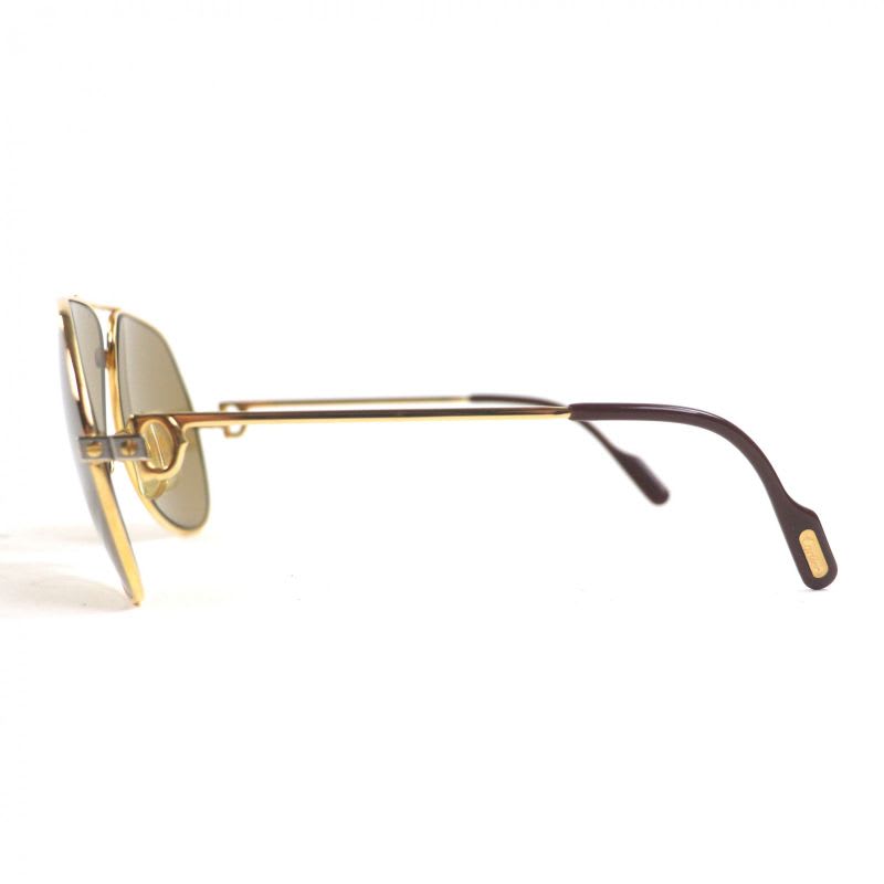 Cartier Vintage Santos De Two Bridge Teardrop Sunglasses