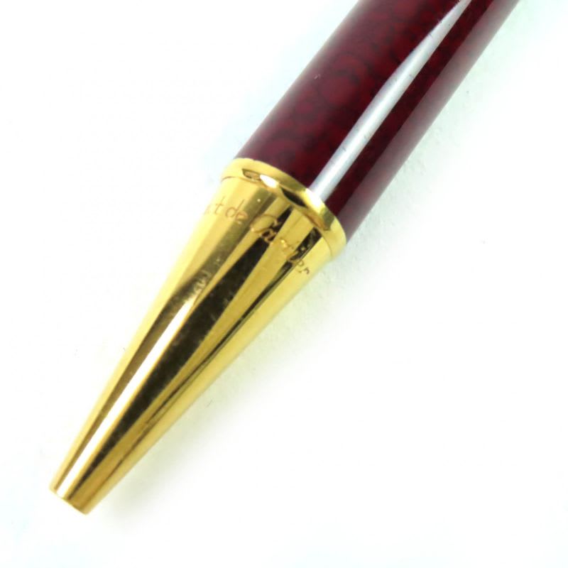 Cartier Trinity Marble Pattern Twist Ballpoint Pen Bordeaux