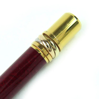 Cartier Trinity Marble Pattern Twist Ballpoint Pen Bordeaux