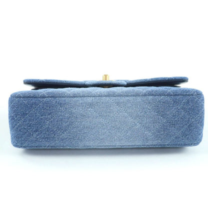 Chanel Chanel Quilted 25 Double Flap Serial Number Denim Gradation W Chain