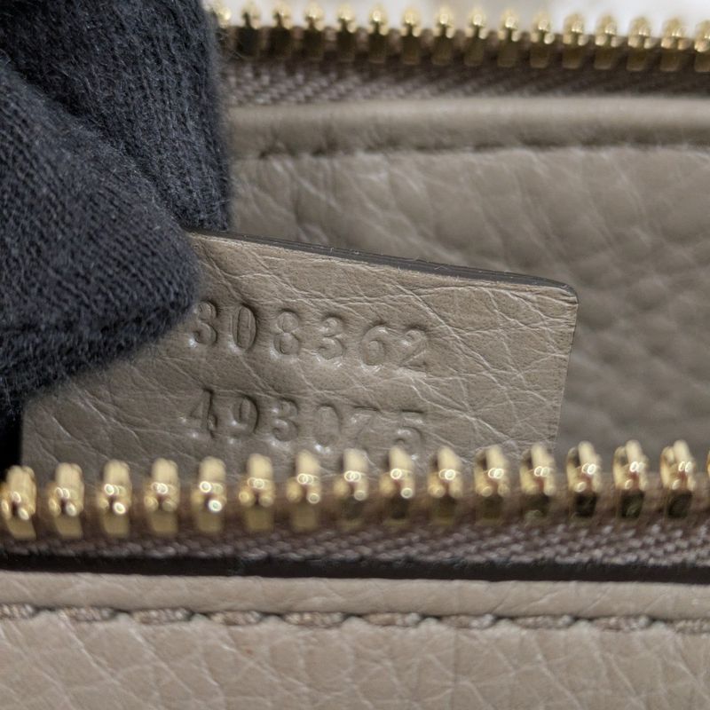 Gucci Soho Interlocking 2WAY Bag 308362 Greige Ladies Used