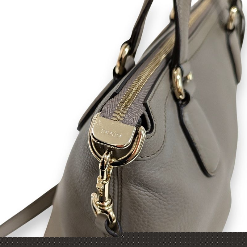 Gucci Soho Interlocking 2WAY Bag 308362 Greige Ladies Used