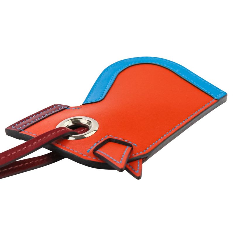 Hermes Kamayu Bag Charm Key Ring Clochette Orange Ladies