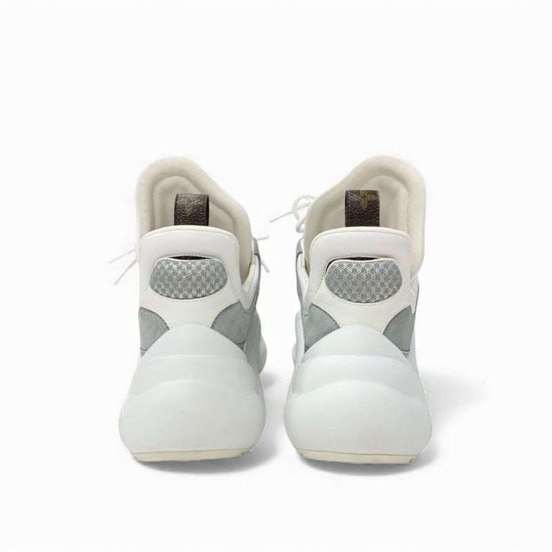 Louis Vuitton Arclight Line Monogram Sneakers Shoes Mesh Leather Suede Silver