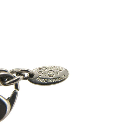 Chanel Cocomark C12v Necklace Metal Rhinestone Silver 0548 Chanel
