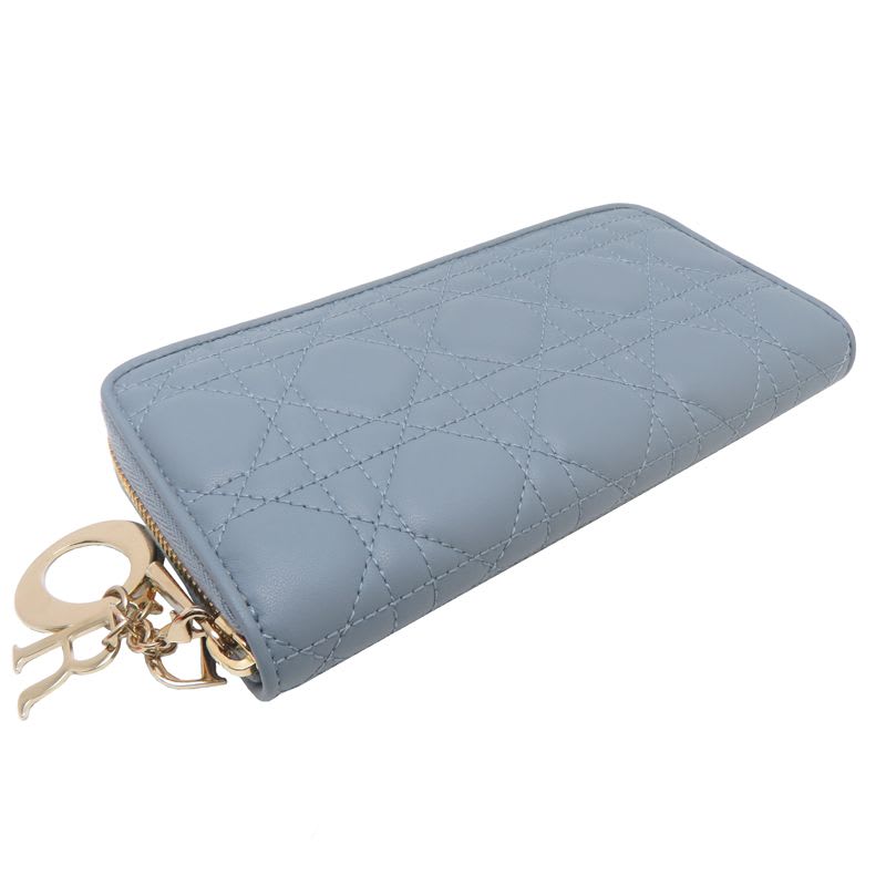 Christian Dior Long Lady Gray Wallet