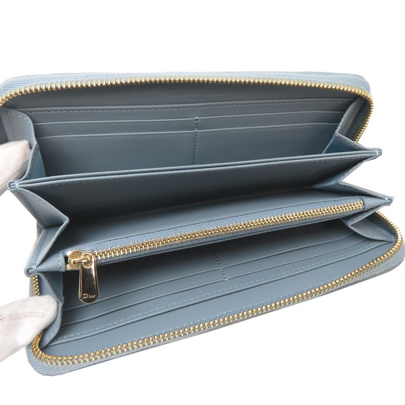 Christian Dior Long Lady Gray Wallet