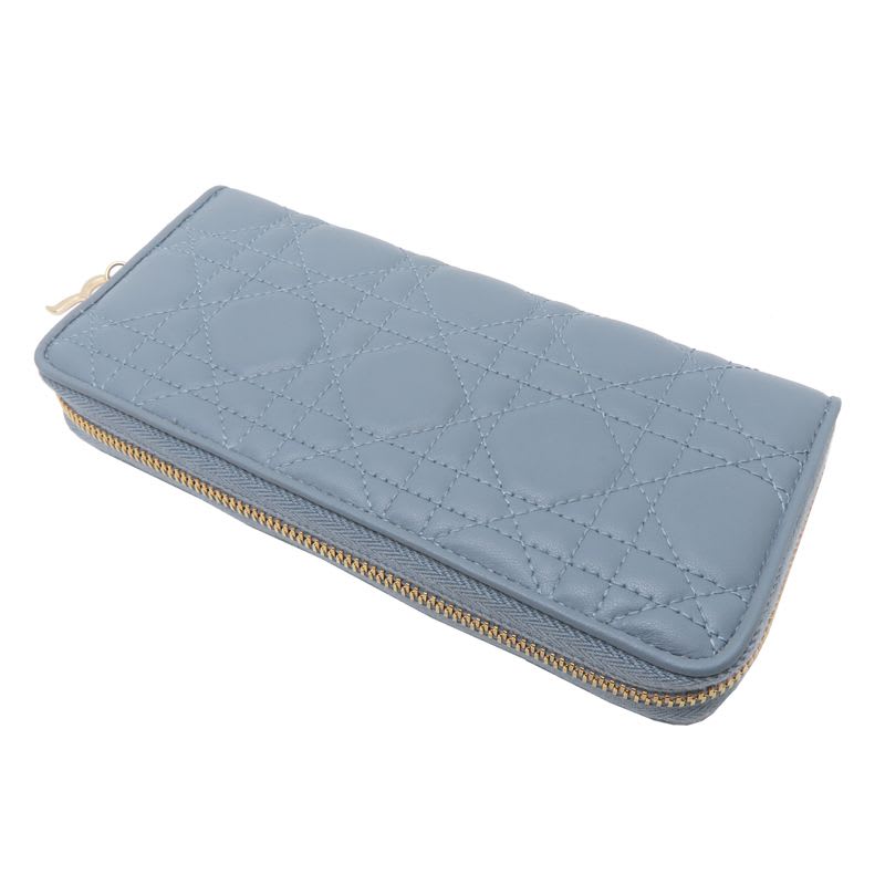 Christian Dior Long Lady Gray Wallet