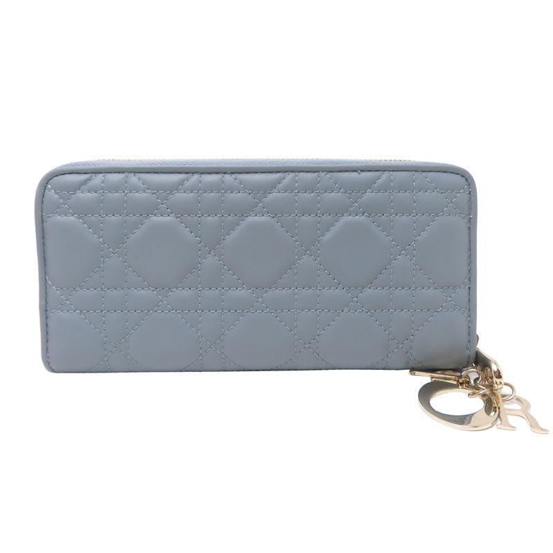Christian Dior Long Lady Gray Wallet
