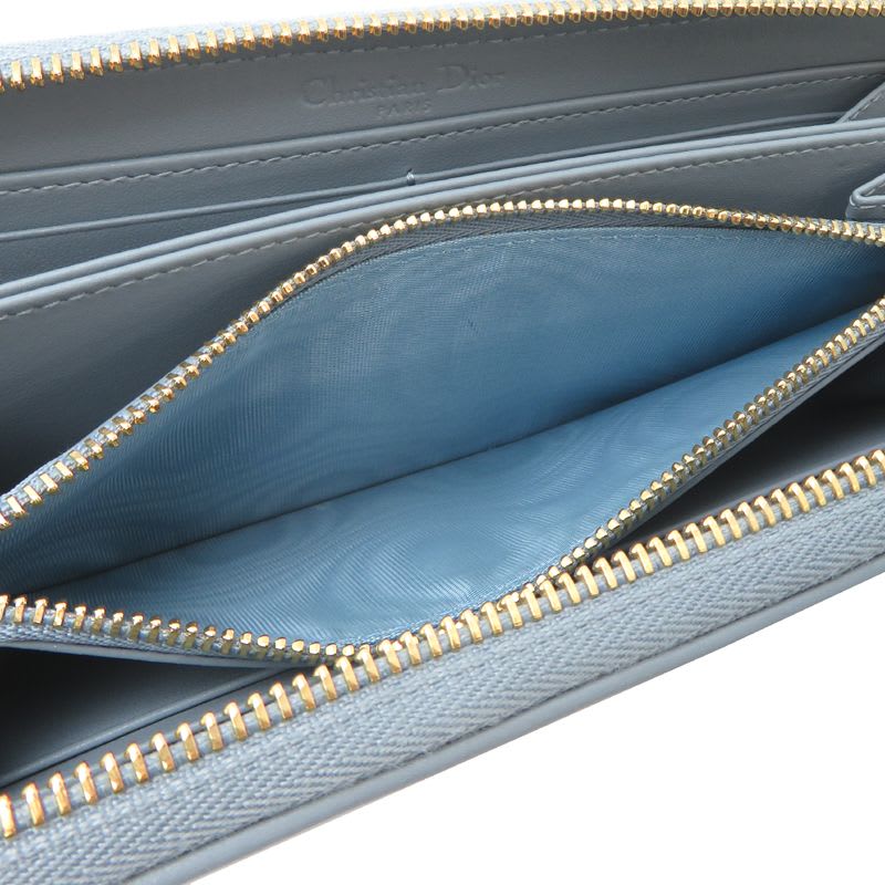 Christian Dior Long Lady Gray Wallet