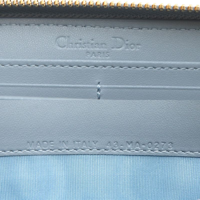 Christian Dior Long Lady Gray Wallet