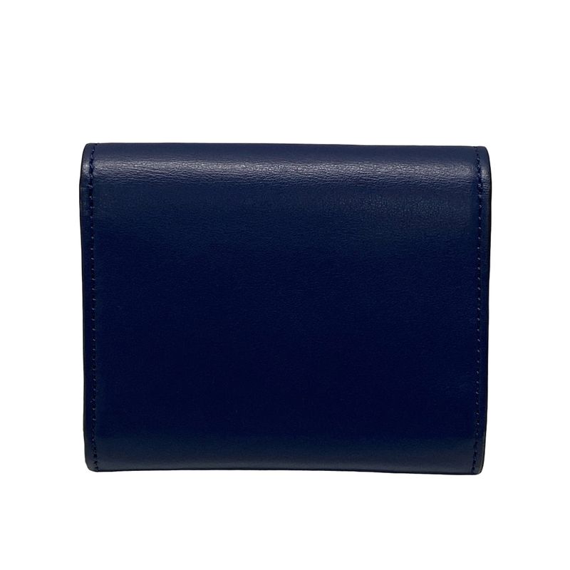 Fendi Card Case Peekaboo 8m0373 Navy Leather