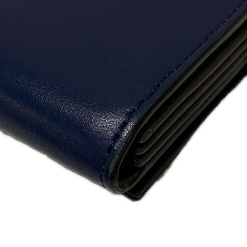 Fendi Card Case Peekaboo 8m0373 Navy Leather