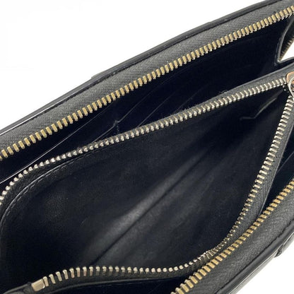 Bottega Veneta Long Wallet Cassette Zip Around Wallet Black Round Zipper Leather