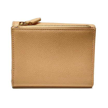 Bvlgari Trifold Wallet Bvlgari Pink Beige Leather