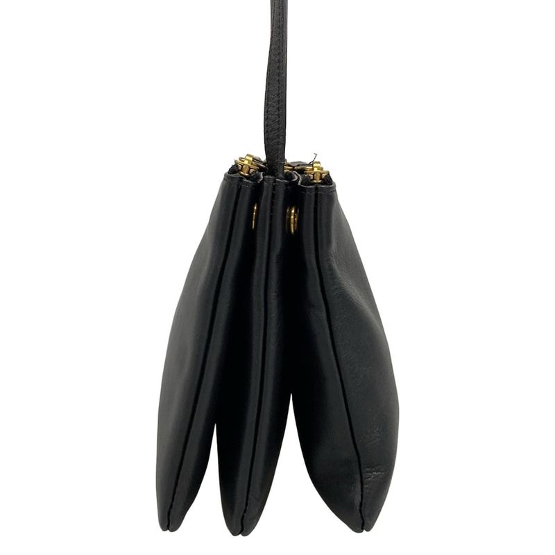 Celine Shoulder Bag Trio Large Black Leather