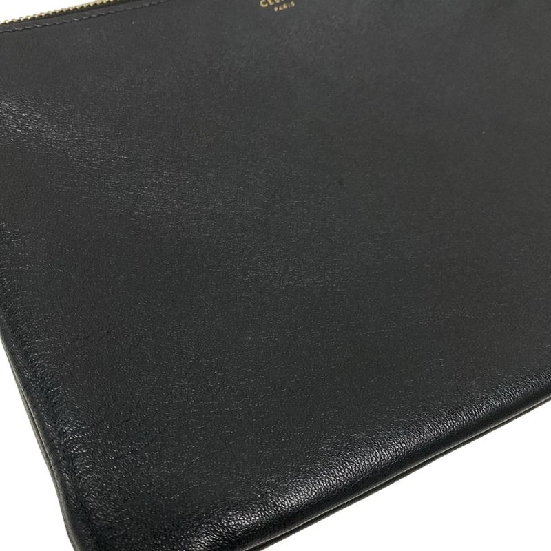 Celine Shoulder Bag Trio Large Black Leather