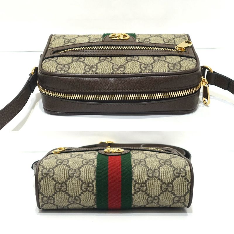 Gucci Offdia Shoulder Bag 816359 Body Bag GG Supreme Canvas Leather
