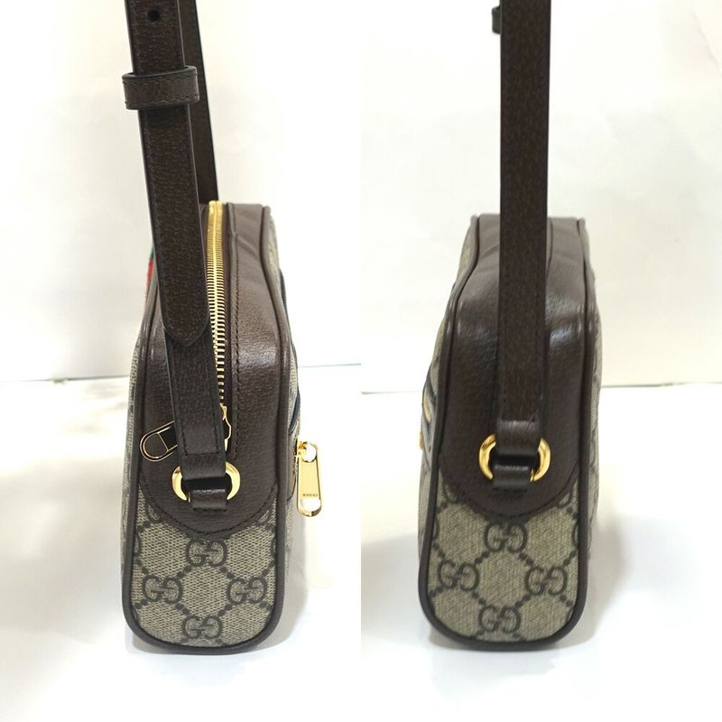Gucci Offdia Shoulder Bag 816359 Body Bag GG Supreme Canvas Leather