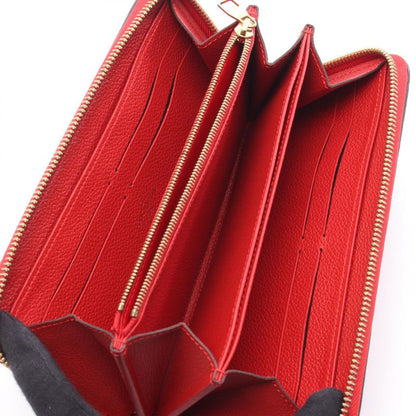 Louis Vuitton Round Long Wallet Zippy Wallet Monogram Empreinte Scarlet M63691