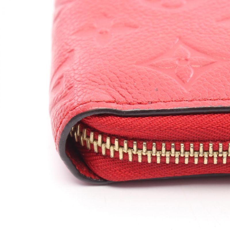 Louis Vuitton Round Long Wallet Zippy Wallet Monogram Empreinte Scarlet M63691