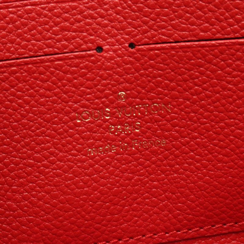 Louis Vuitton Round Long Wallet Zippy Wallet Monogram Empreinte Scarlet M63691