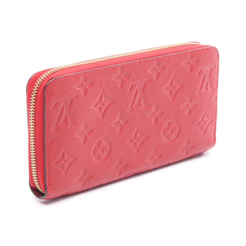 Louis Vuitton Round Long Wallet Zippy Wallet Monogram Empreinte Scarlet M63691