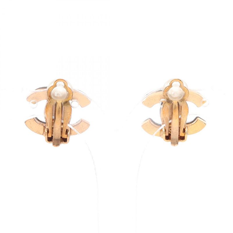 Chanel Earring Coco Mark GP (gold Plated) Earring Ladies Used a